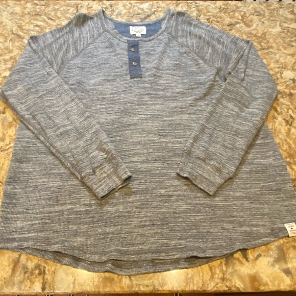 Lucky Brand Men’s Long Sleeve Henley with Crewneck - Picture 1 of 7
